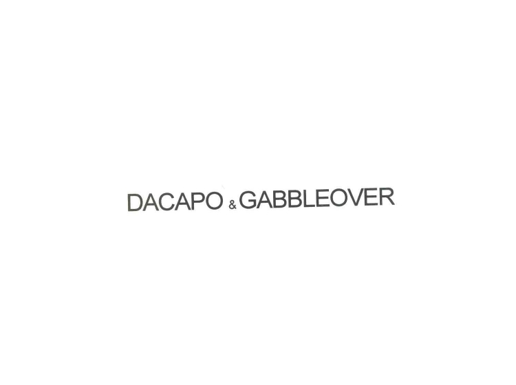 dacapo&gabbleover-第25类服装鞋帽dacapo&gabbleo